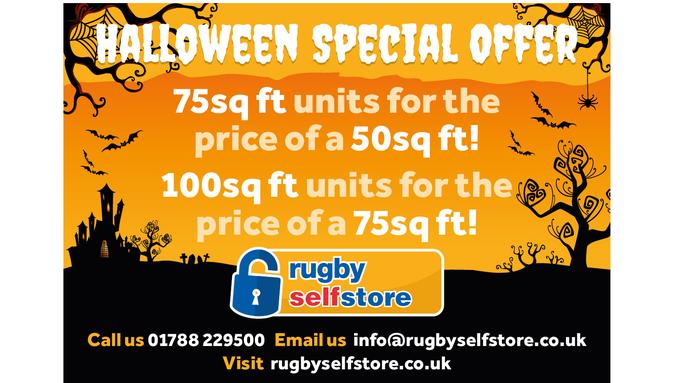 Special Halloween offer on storage units at Rugby Self Store
